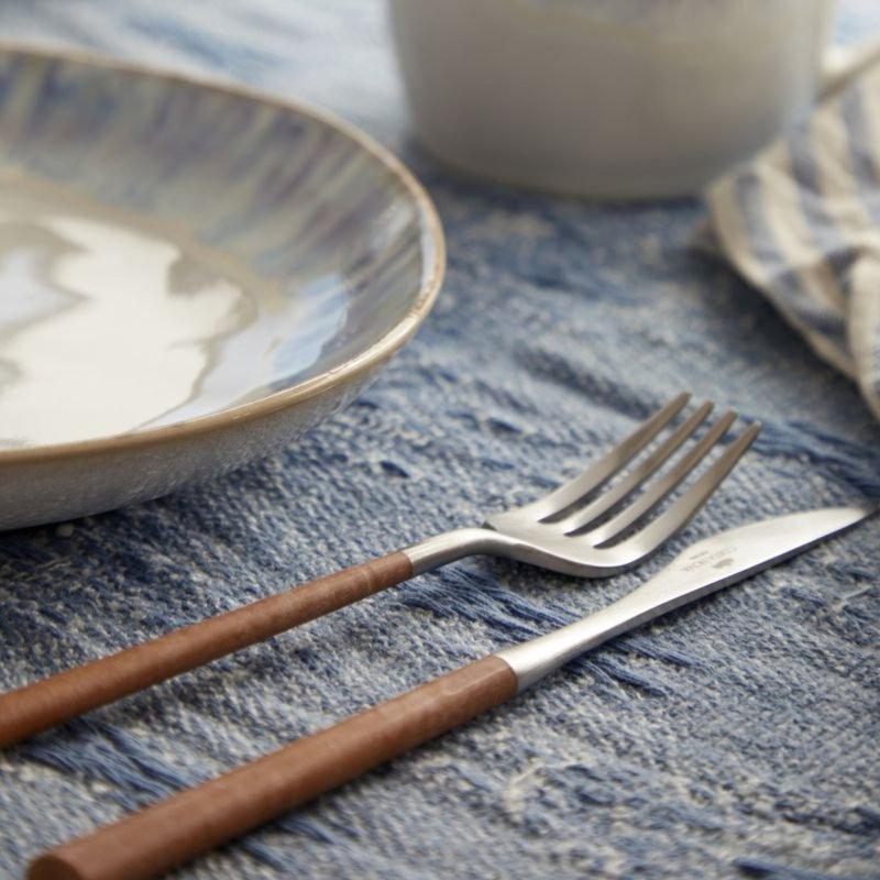 Costa Nova Mito Stainless Steel Flatware Set, Brown
