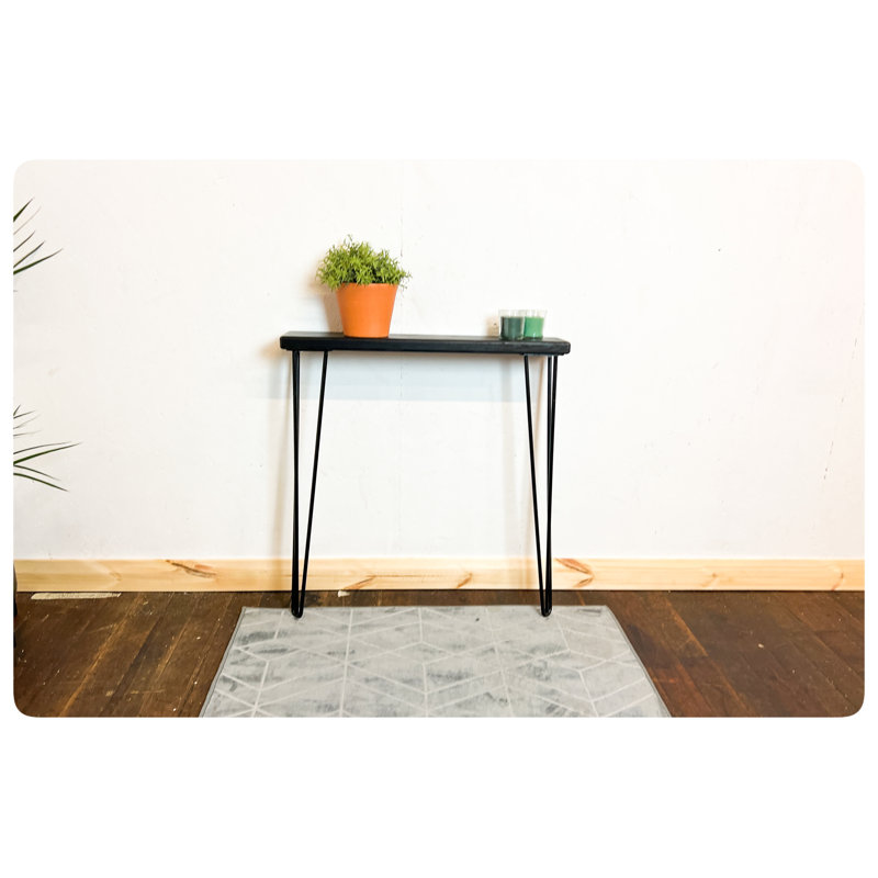 Esiah Solid Wood Top Console Table, 106 H x 100 W x 15 D cm