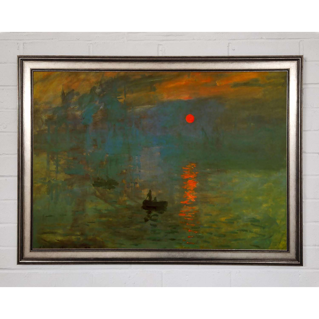 Gerahmtes Wandbild Sonnenaufgang von Claude Monet