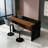 63-Inch Modern Kitchen Island with Marble-Look Surface, LED Lighting, and Grille Design for Versatile Use.-2053732261