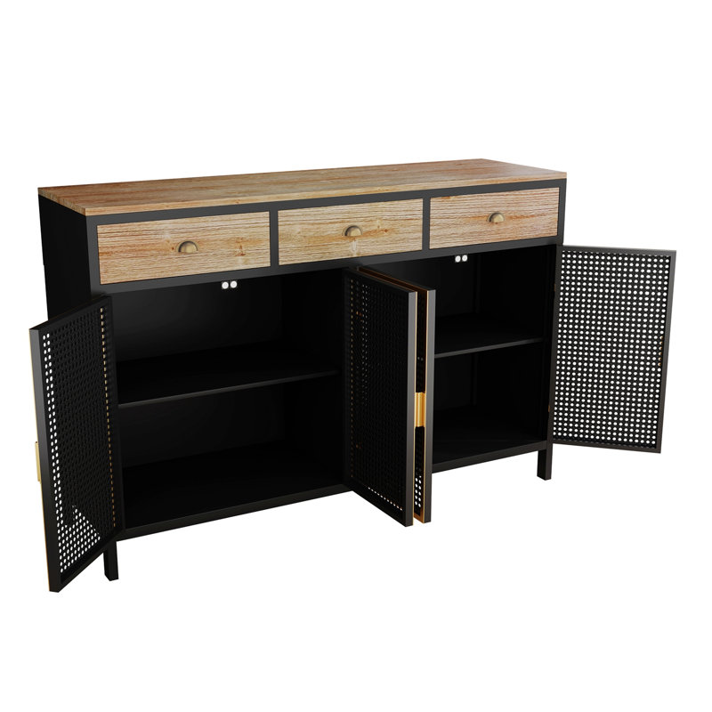 Armoire de rangement Eastbrook, Noir, noir, noir, noir