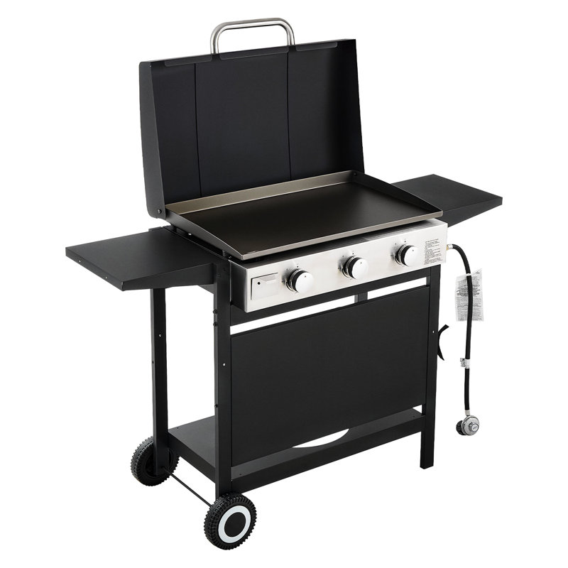 Barbecue au propane à 3 brûleurs avec roulettes, couvercle et station amovible Pulse Ignition