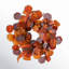 15" Artificial Berry and Eucalyptus Fall Accent Ring, Orange