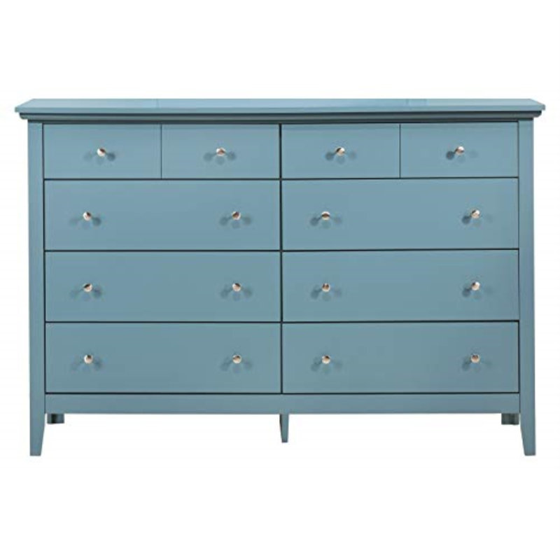 Hammond 8 Drawer 59" Double Dresser, Blue