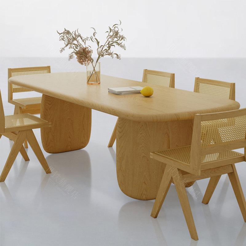 Modern simple solid wood dining table, 29.5"H x 70.8"L x 31.4"W