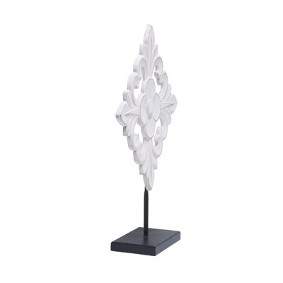 Elements Gold Metal 5 Light Scroll Design Candle Holder With Red & Gold Glass Votives In White