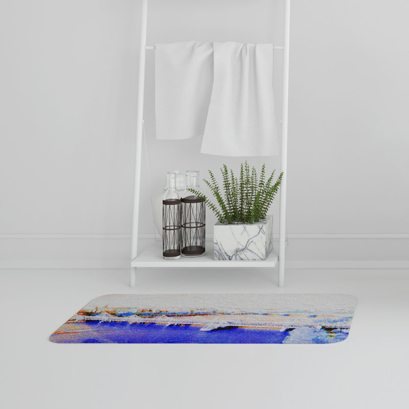 Sinegal Non-Slip Bath Rug and Bath Mat, Blue
