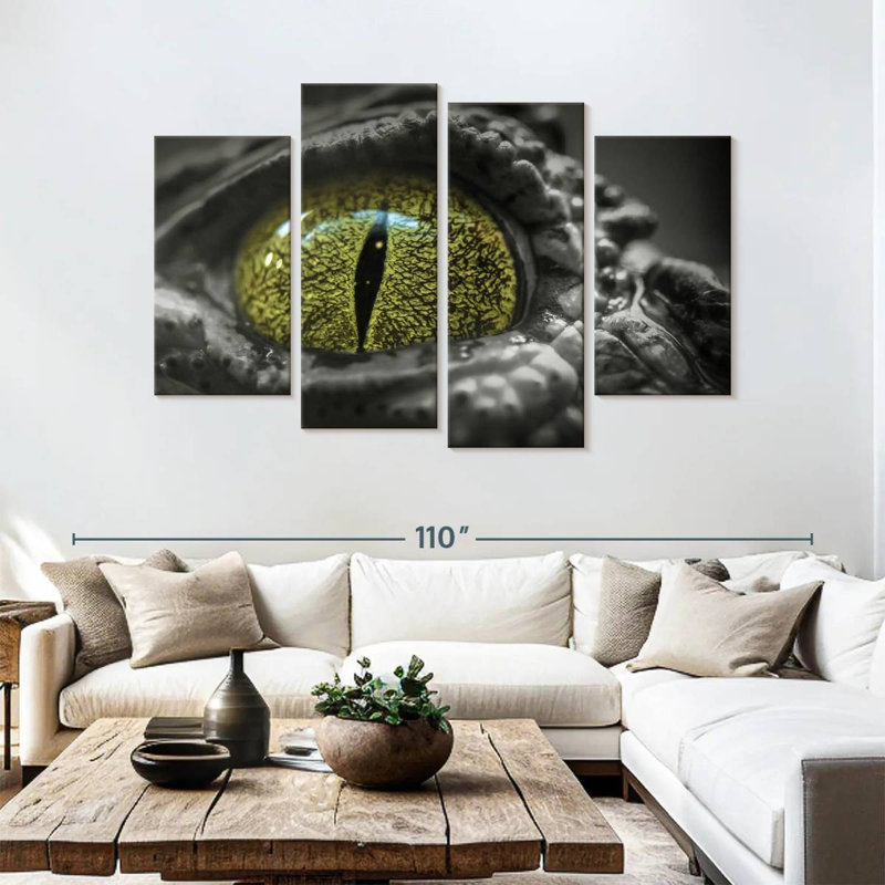 Crocodile aux yeux verts Brampt, H 54 po x l 84 po