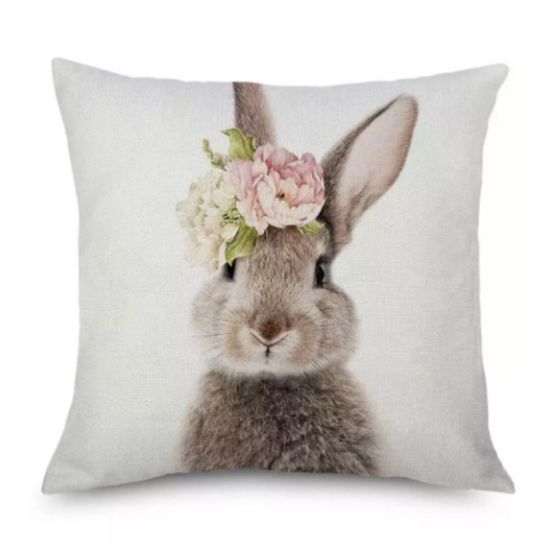 Housse de coussin Spring Bunny, 18 x 18 po