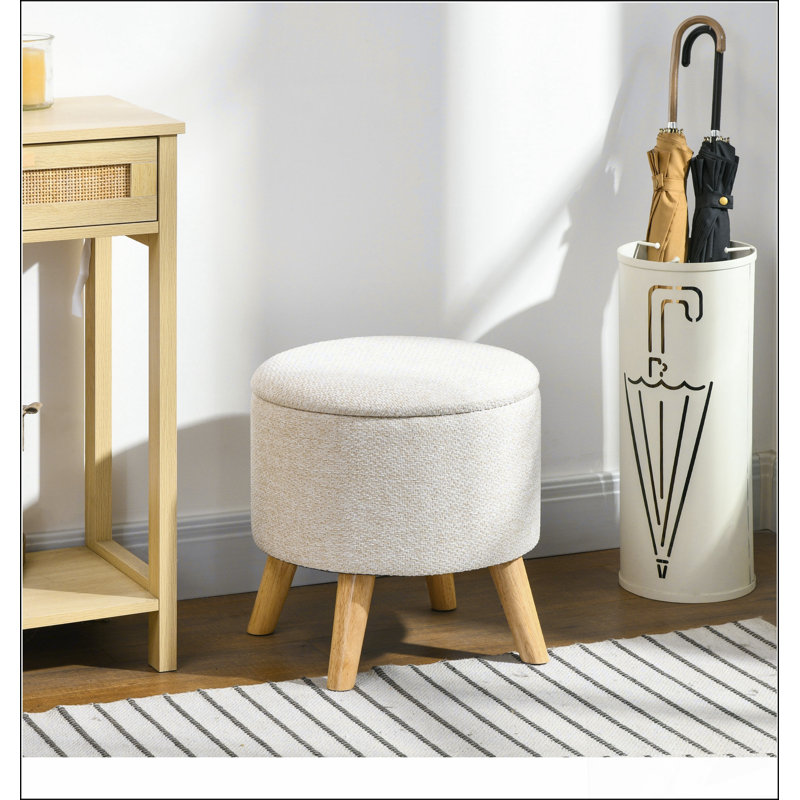 Repose-pieds avec rangement et repose-pieds rond