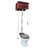 The Renovators Supply Cherry Finish High Tank Pull Chain Toilet Wooden (Seat Not Included)