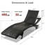 Ensemble de chaises longues de 80 po en osier avec dossier réglable et roulettes 80 po-722719209