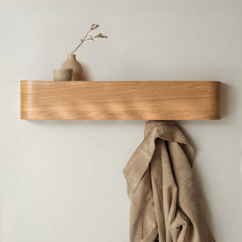 Wall-Mounted Coat Rack, Oak
