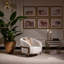 Lisbon Bouclé Accent Chair - Oyster/Matte Bronze