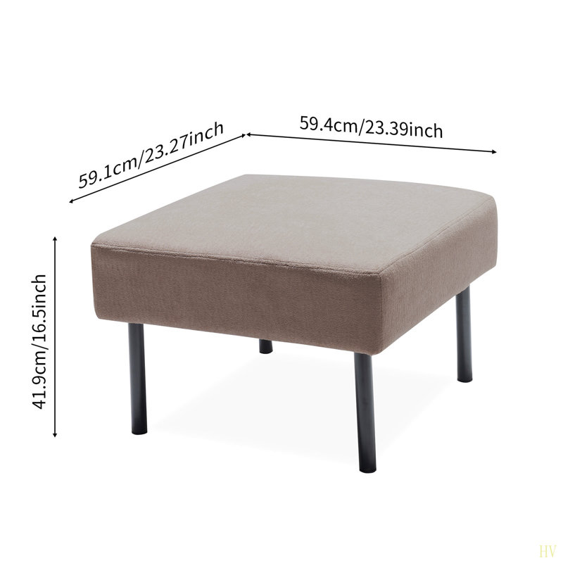Canapé en L à 2 places avec repose-pieds, canapé moderne en tissu de polyester, petits fauteuils confortables pour les petits espaces: salon, chambre à coucher, bureau, appartement