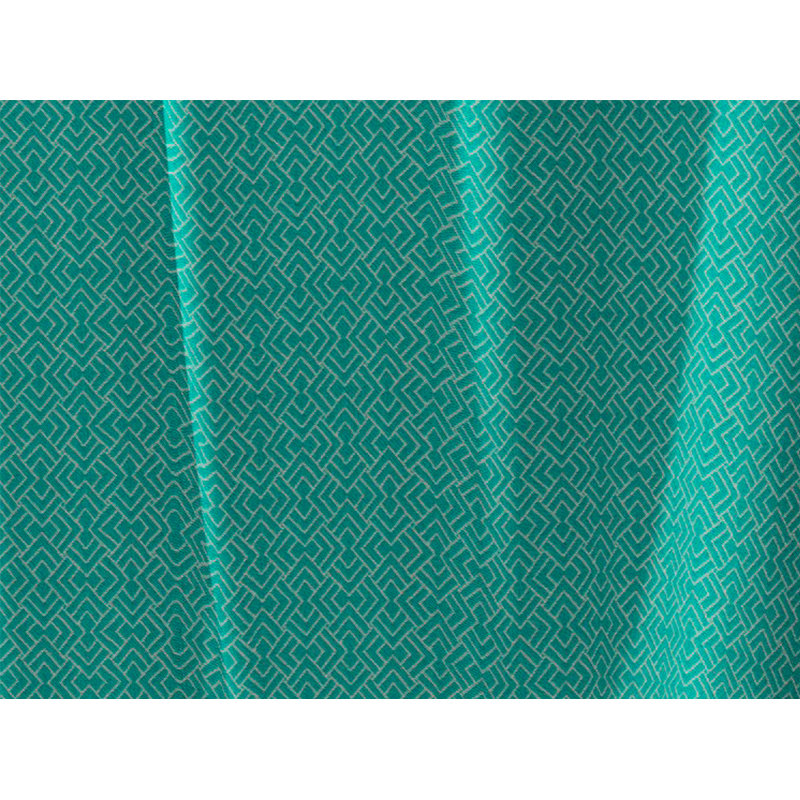 Salguero Eyelet Opaque Single Curtain, Petrol, 145cm Width x 145cm Drop