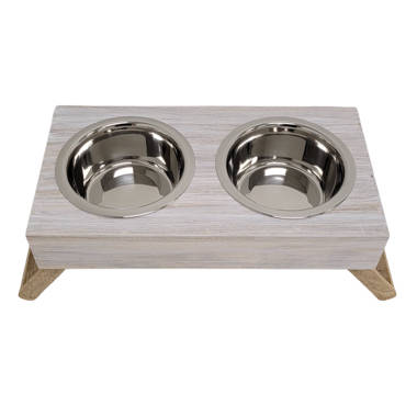PETMAKER elevated dog bowls with storage - 16-inch-tall feeding