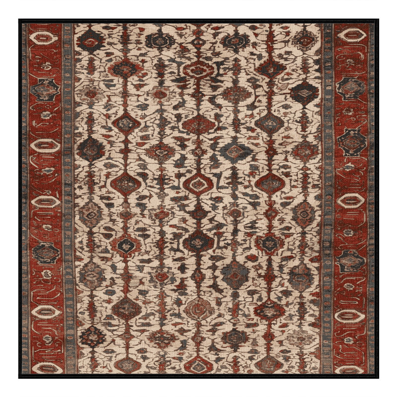 Tapis brun lavable à la machine, Carré 3 pi