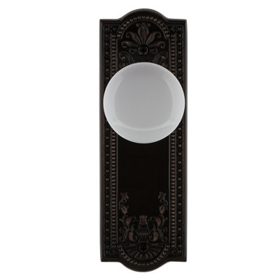 Meadows Plate with White Porcelain Door Knob