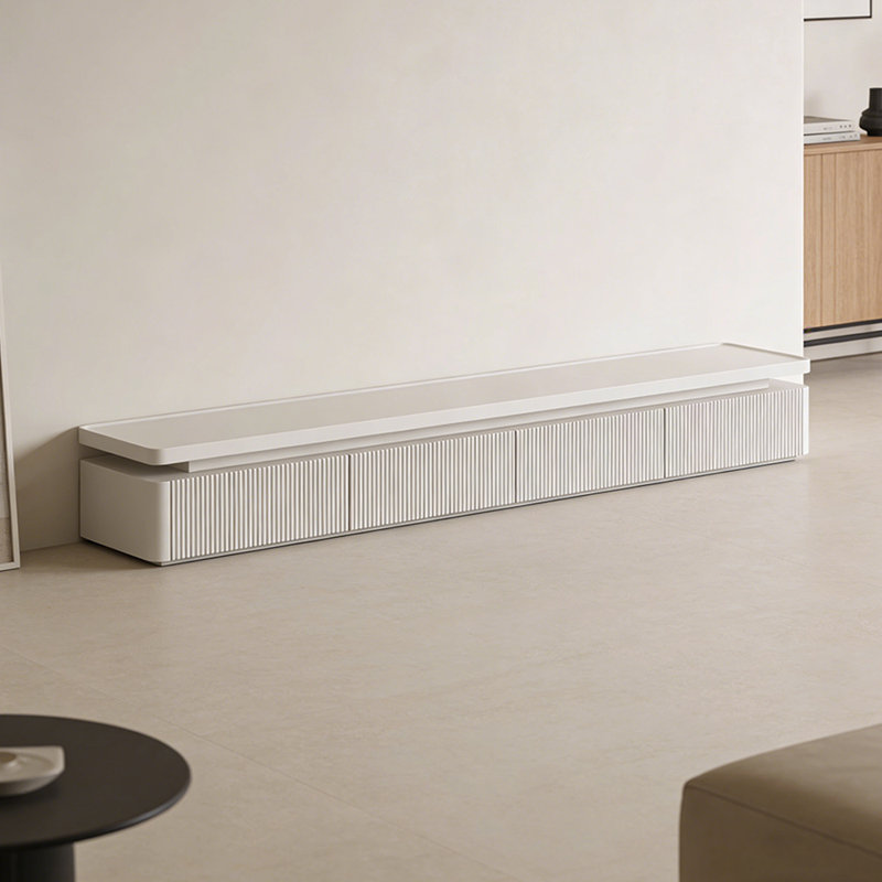 Meuble télé Minimalist, H 15,74 po x L 78,74 po x l 15,74 po, Blanc