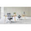 Chaise de travail ergonomique Tango avec housse en polyuréthane doux, accoudoirs et dossier en filet élastique-64613961-64613960