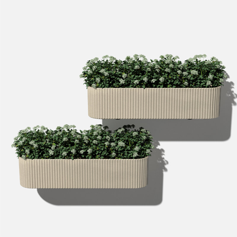 Veradek Demi Series Railing Planter 36" Planter, 2, Sand
