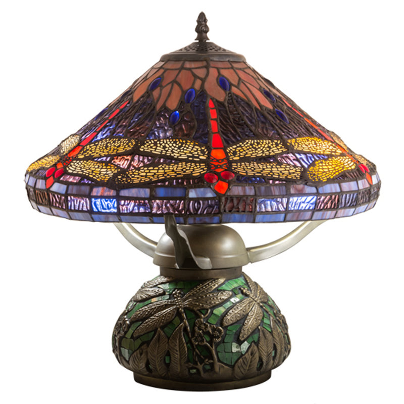 17" High Tiffany Dragonfly Table Lamp