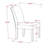 5 Piece Dinette Set for 4 Includes a Round Kitchen Table and 4 Dark Shitake Linen Fabric Parson Dining Room Chairs, 42x42 Inch, Linen White-352884053-352884055