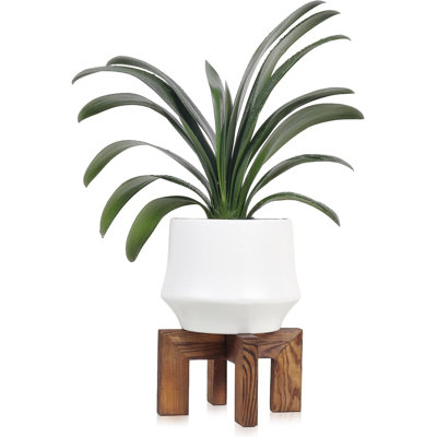 Plant Stand, Indoor/Outdoor Wood Plant Holder, Single Flower Pot Stand, Sturdy Planter Stands