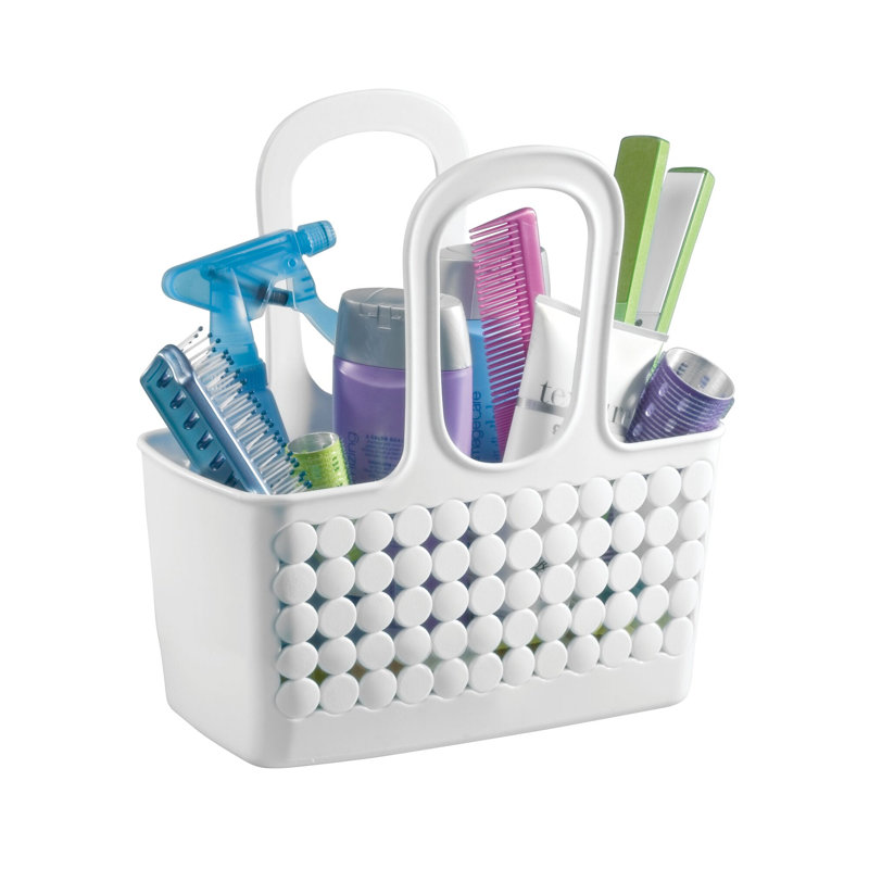 Orbz Freestanding Portable Shower Caddy, White