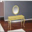 Bureau de maquillage avec miroir ovale-680064669