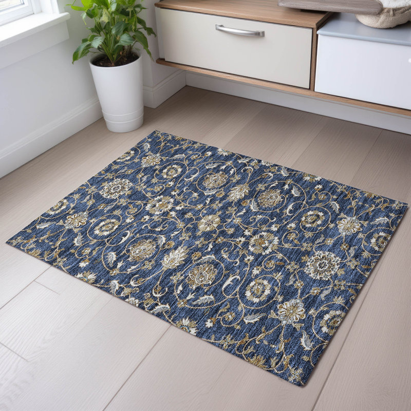 Premium Machine Washable Gurubaksh AMF1149 Moroccan Rug, Rectangle 1'8" x 2'6"