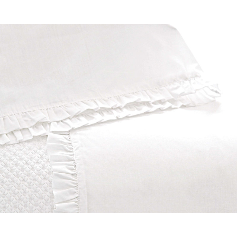 Classic Ruffle Pillowcases (Pair), King, White