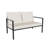 Outdoo Wicker Aluminum Loveseat With Cushion-1282158233