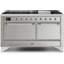 ILVE Majestic II Series 60 inch Dual Fuel Range with 9 Burners, Griddle (Glass Door)-334925414-334925696