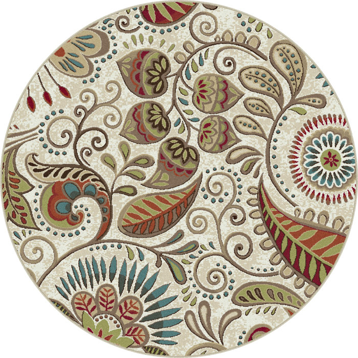 Charlton Home® Kasturi Performance Ivory Rug & Reviews | Wayfair