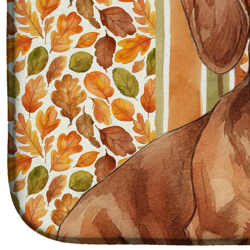 Tapis de séchage d'automne Wirehaired Red Dachshund Heirloom
