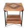 Consdan Side Table Solid Fir Wood - Metal Frame, 2-Tier End Table for Living Room/Bedroom/Office