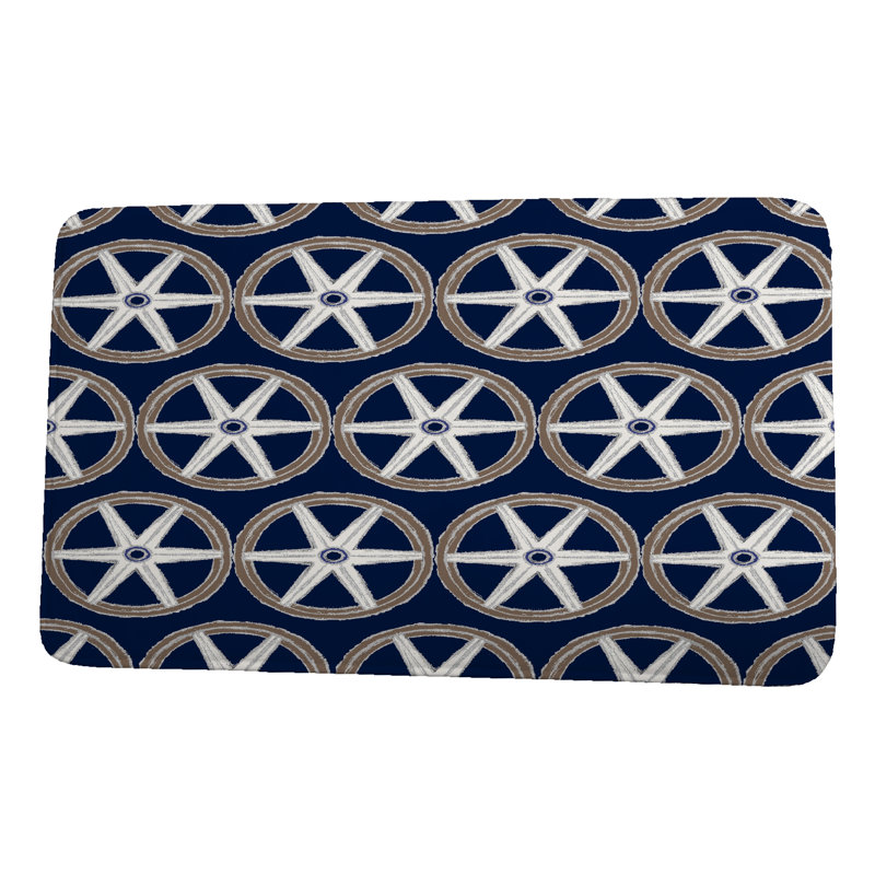 Tapis de bain Clara, l 24 po x L 17 po, Bleu marine