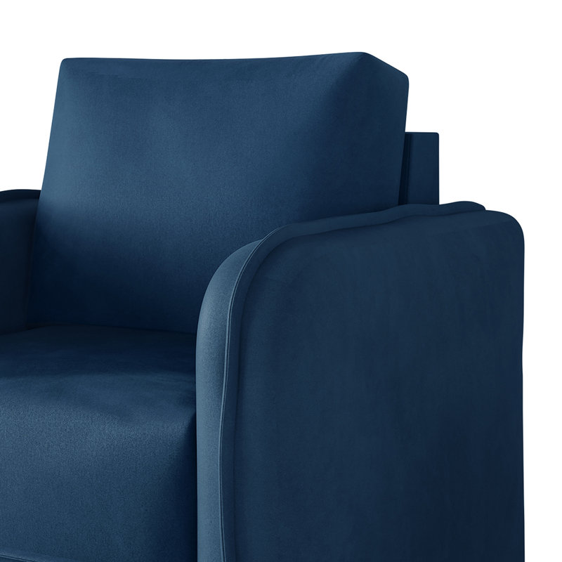 3-Pieces Modern Living Room Set, Navy Blue