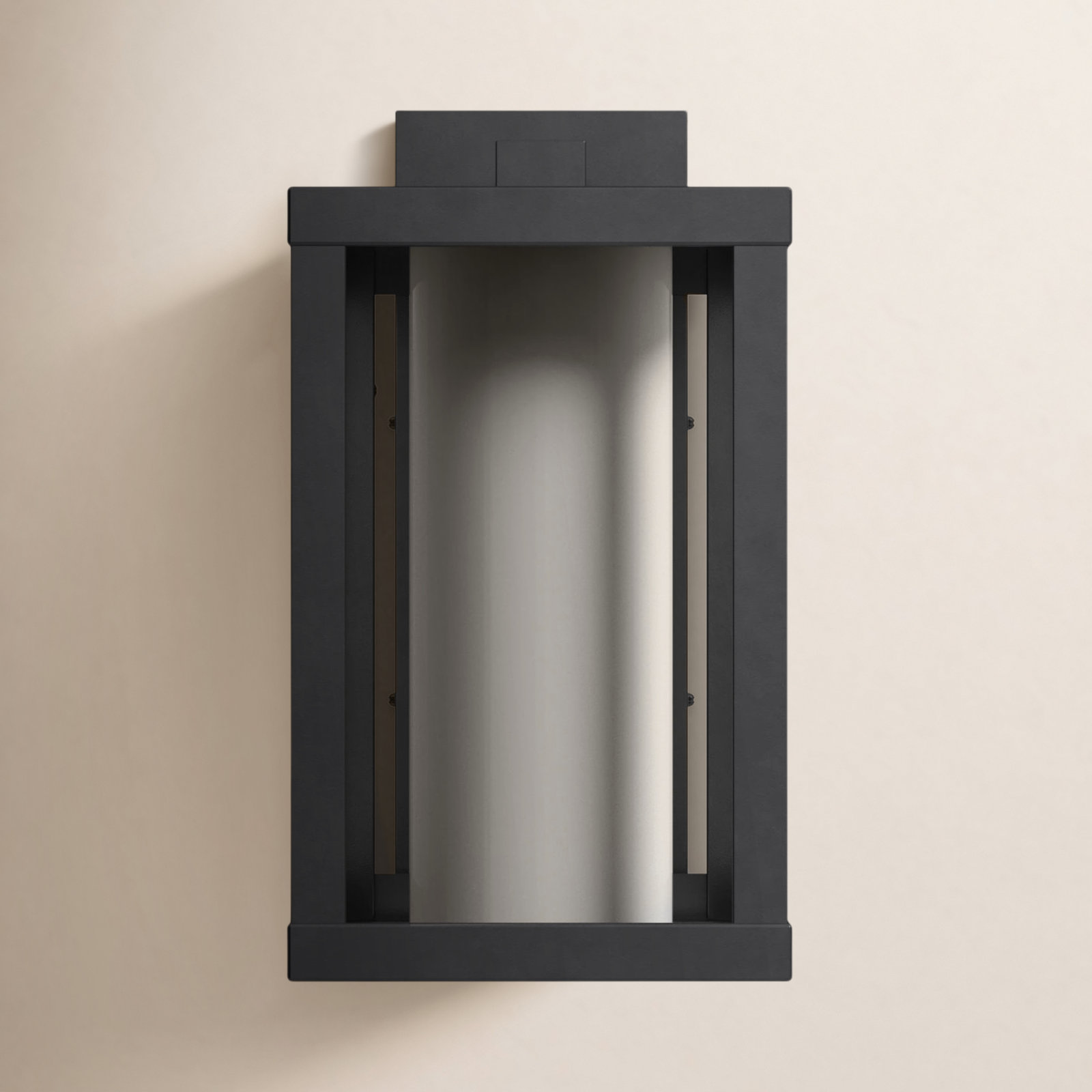 Mercer Outdoor Wall Lantern, 12" H x 6.7" W x 5.9" D