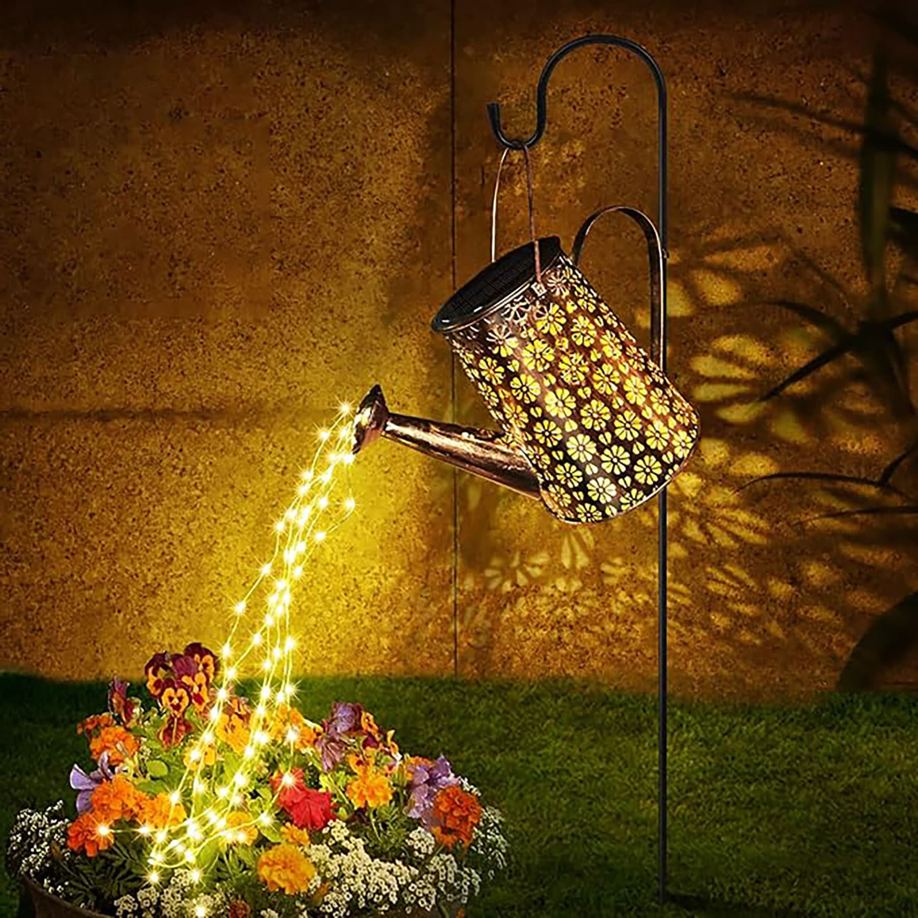 IMETKY Satin Solar Powered Integrated LED Metal Accent Light | Wayfair