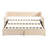 Twin Size Upholstered Daybed with Pop Up Trundle, Expandable to King, Velvet Fabric, No Box Spring Needed, Beige-118755113