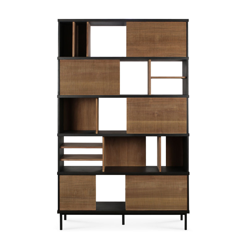 Oscar Solid Wood Geometric Bookcase