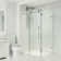 Winslow 46" W x 35" D x 74" H Sliding Frameless Shower Enclosure with 3/8  Clear Glass