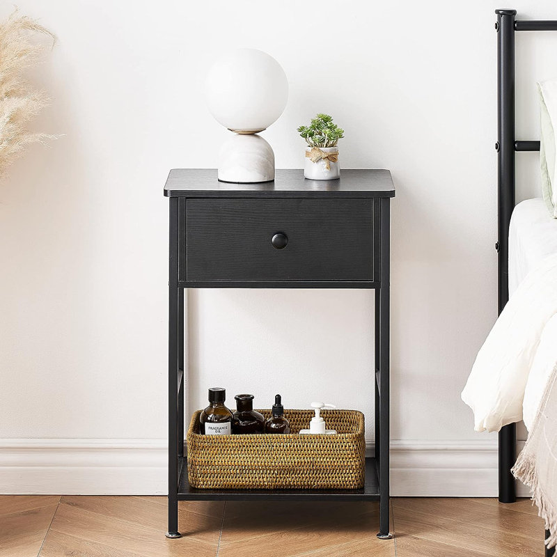 Houten 40cm W Iron Bedside Table