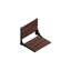 Siège de douche pliant en noyer de bambou moyen invisia, structure en aluminium (capacité de 400 lb)-2071521465-2071521471