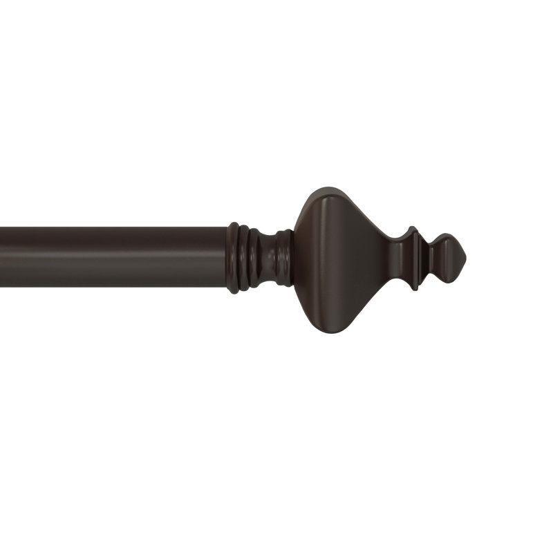 Tringle à rideaux réglable 48 à 84 po Bowmin, Bronze, H 2 po x l 120 po x P 2 po