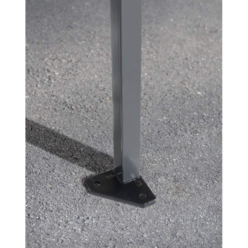 Taupe 17 Ft. Steel Pop-Up Canopy with Dual Awnings