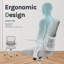 Chaise de bureau ergonomique en filet Azaryia-2070658110-2070658108